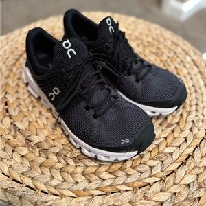 On Running Cloudtec Black and White Running Shoes